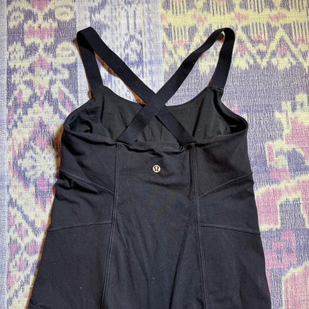 Lululemon Work It Out Tank Top Yoga Shelf Bra Stretch Sleeveless In Black - Picture 11 of 16